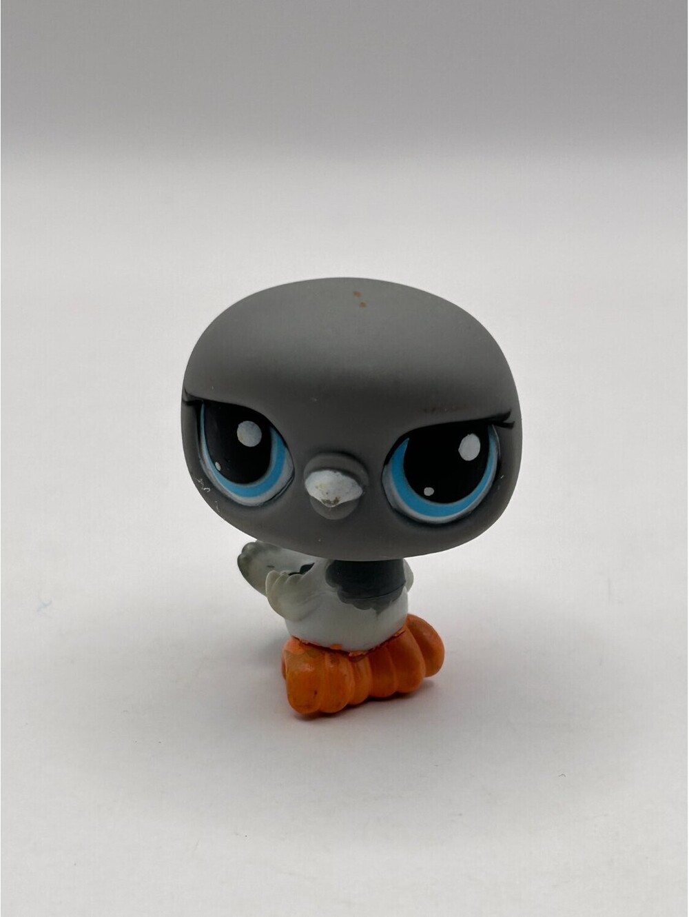Hasbro Littlest Pet Shop Pigeon bobblehead mini figure bird Gray